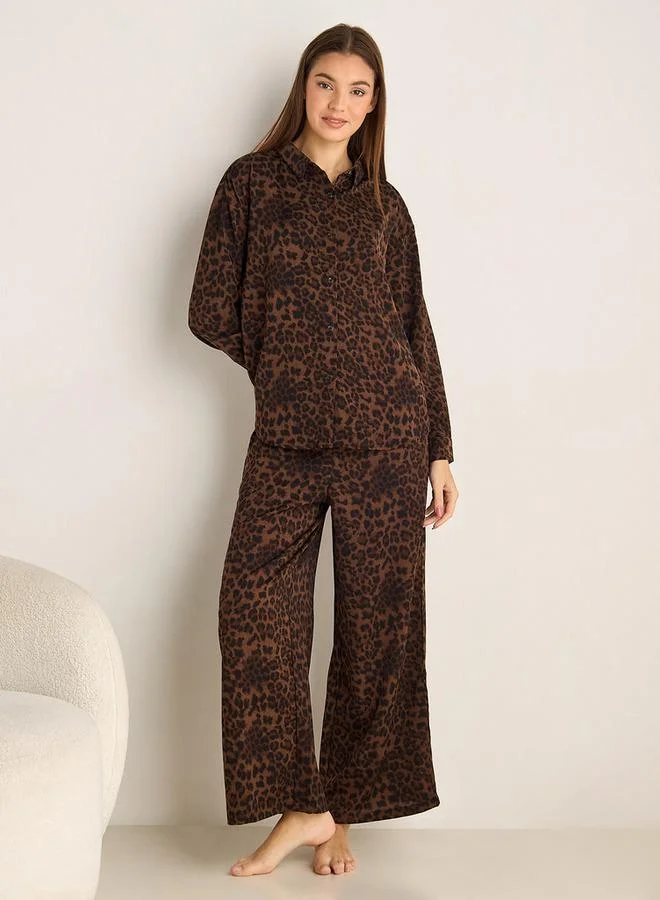 سبلاش فيڤ Pyjama Set Button-Down Shirt & Trousers